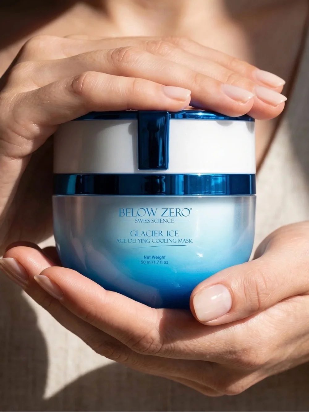 BELOW ZERO Glacier Ice Age Defying Cooling Mask ~ Retail $1100
